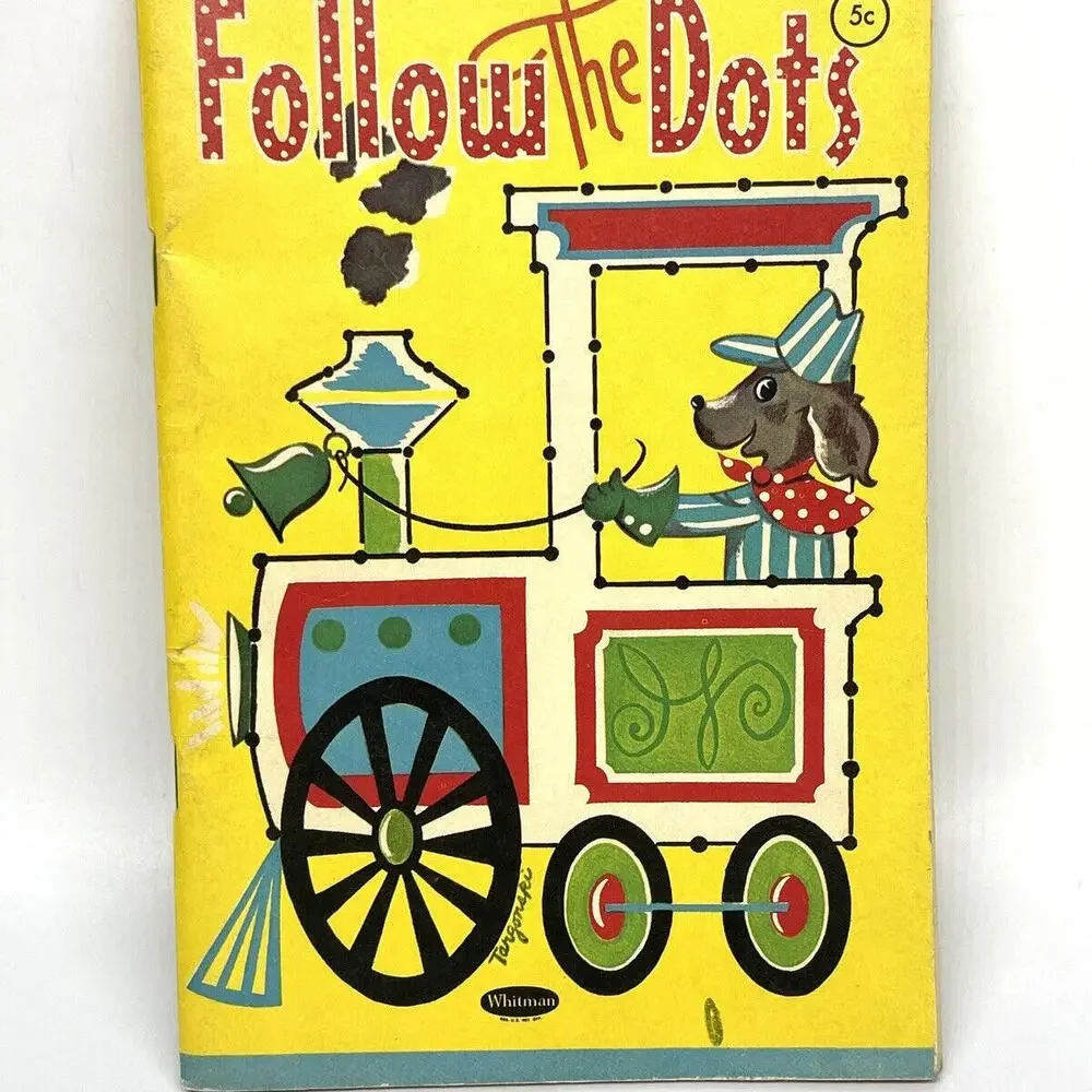 Vintage 1950s Activity Books‎ Whitman Golden Easter Dot To Dot LOT of 6